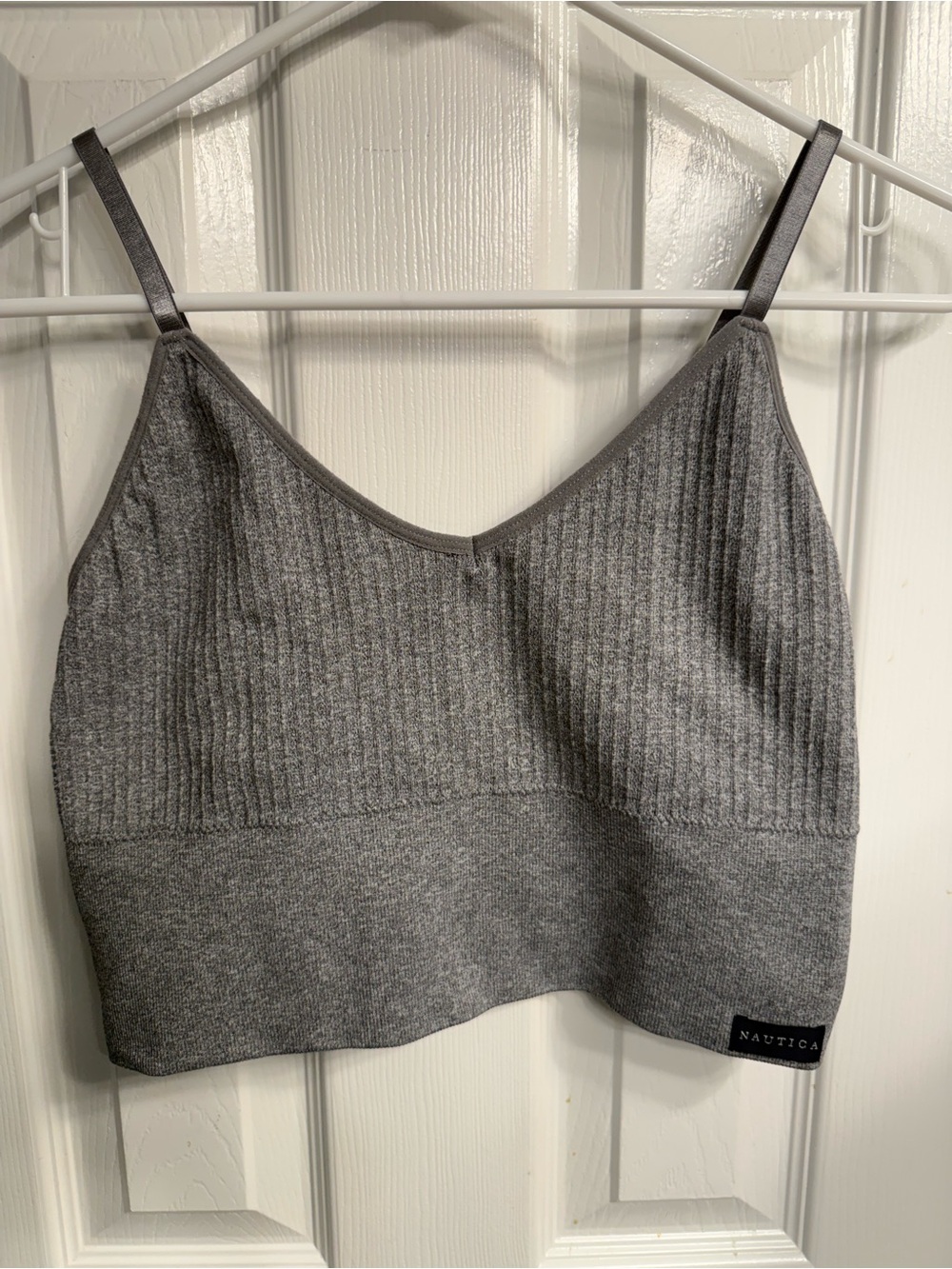 Nautica Heather Gray Ribbed Bralette